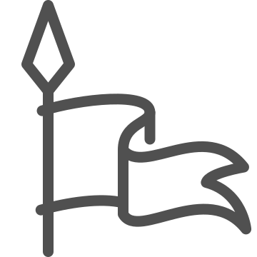 Ancient warfare, battle standard, flag icon
