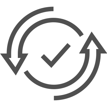 Approve, checkmark, refresh icon