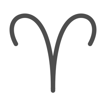 Aries, astrology, fire sign icon