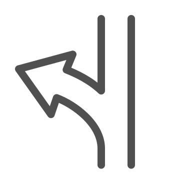Arrow, detour, direction icon