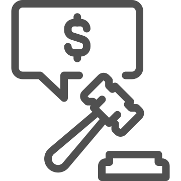 Auction, bidding, gavel icon