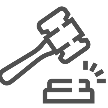 Auction, bidding, court icon