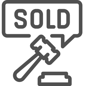 Auction, bid, gavel icon