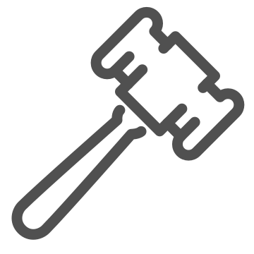 Auction, bid, gavel icon