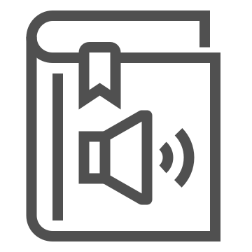 Audiobook, book, education icon