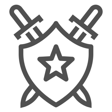 Achievement, awards, shield icon