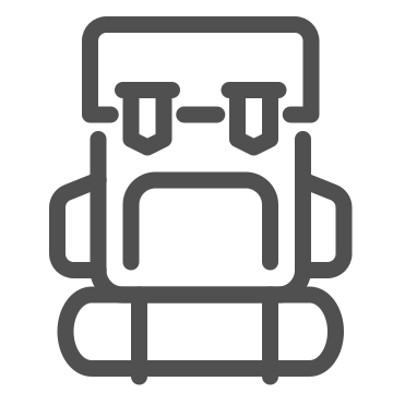 Adventure, backpack, camping icon