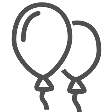 Balloons, birthday, celebration icon