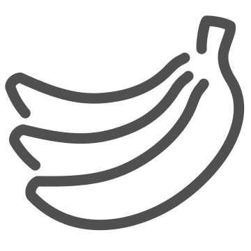 Banana, fruit, healthy icon