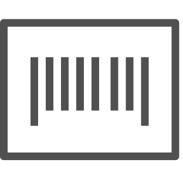 Barcode, black and white, code icon