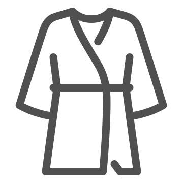 Bathing, bathrobe, comfort icon
