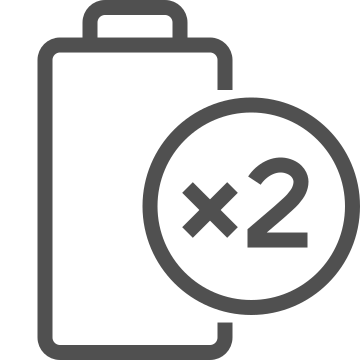 Battery, charge, double icon