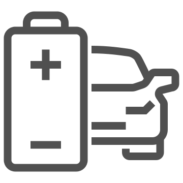 Battery, charging, electric icon