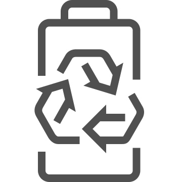Battery, energy, environment icon