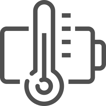 Battery, charge, hot icon