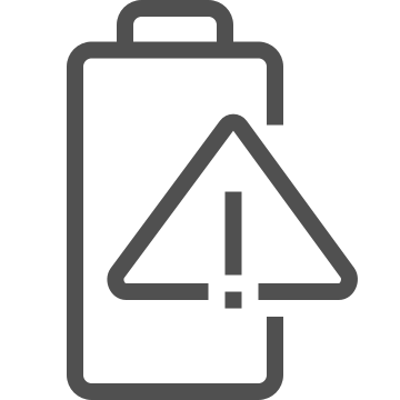 Alert, battery, charge icon