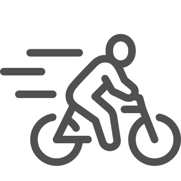 Bicycle, cycling, motion icon