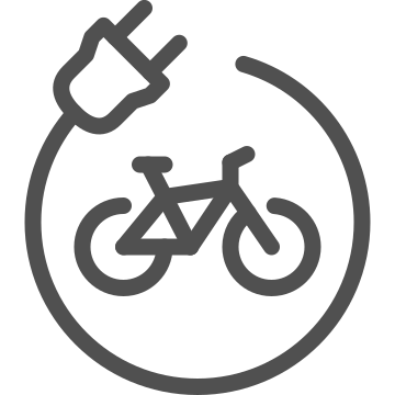 Bicycle, charging, cycle icon