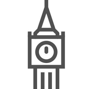 Big ben, clock tower, landmark icon