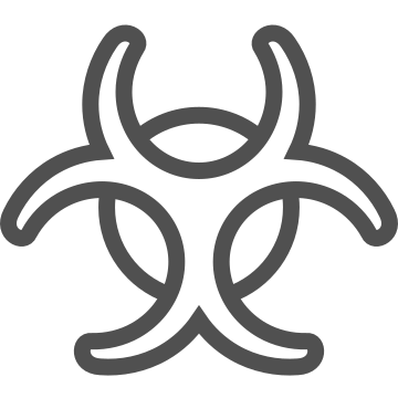 Biohazard, biological threat, contamination icon
