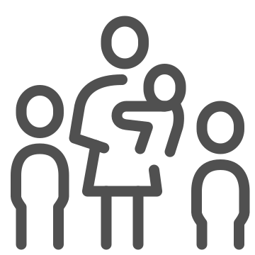 Bond, care, child icon