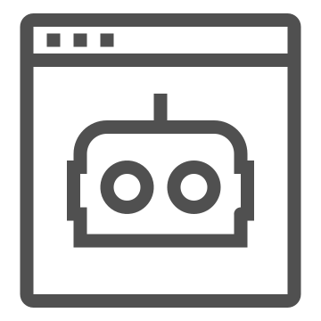 Automation, bot, chatbot icon