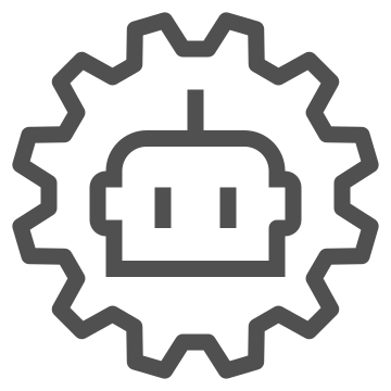 Automation, bot, chatbot icon