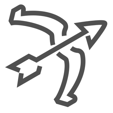 Archery, arrow, battle icon