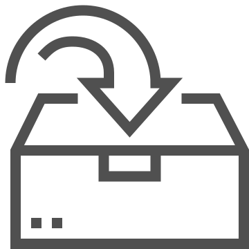 Arrow, box, download icon
