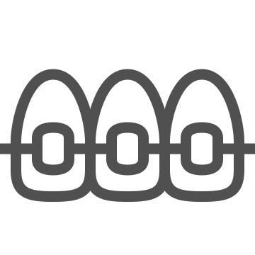 Braces, dental, dentistry icon