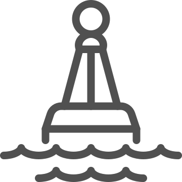 Buoy, marine, nautical icon