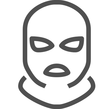 Burglar, crime, mask icon
