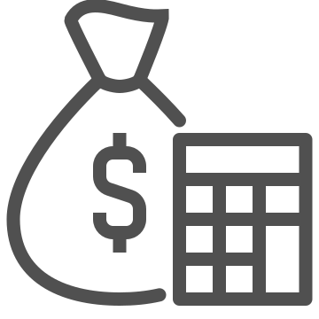 Budget, calculation, calculator icon