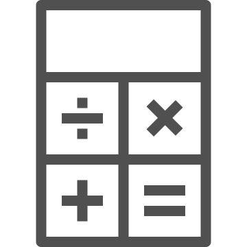 Accounting, arithmetic, calculator icon