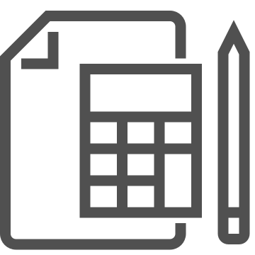 Accounting, budgeting, calculator icon