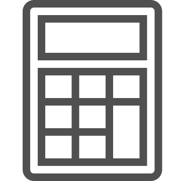 Arithmetic, calculator, finance icon