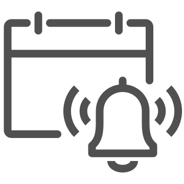Alert, calendar, date icon