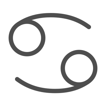 Astrology, cancer, crab icon