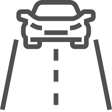 Car safety, road, safety feature icon