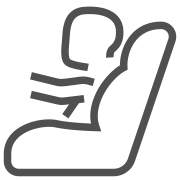 Car seat, child, protection icon