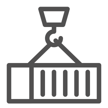 Cargo, container, crane icon