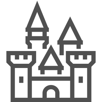 Architecture, castle, fortress icon
