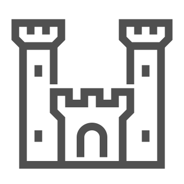 Architecture, castle, fortress icon