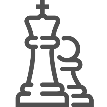 Bishop, chess, king icon