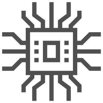 Chip, electronics, microchip icon