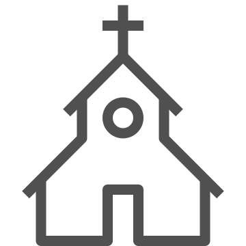 Cathedral, chapel, christianity icon