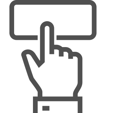 Click button, click, gesture icon