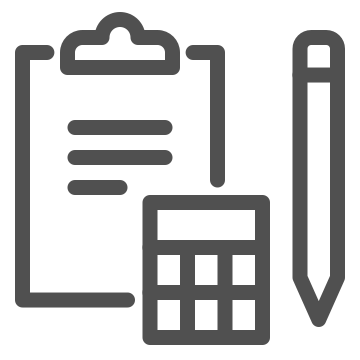calculator, clipboard, document