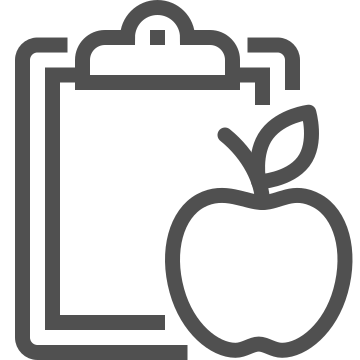 Apple, clipboard, diet icon