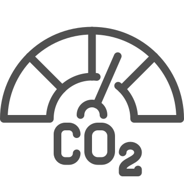 Carbon dioxide, climate change, co2 icon